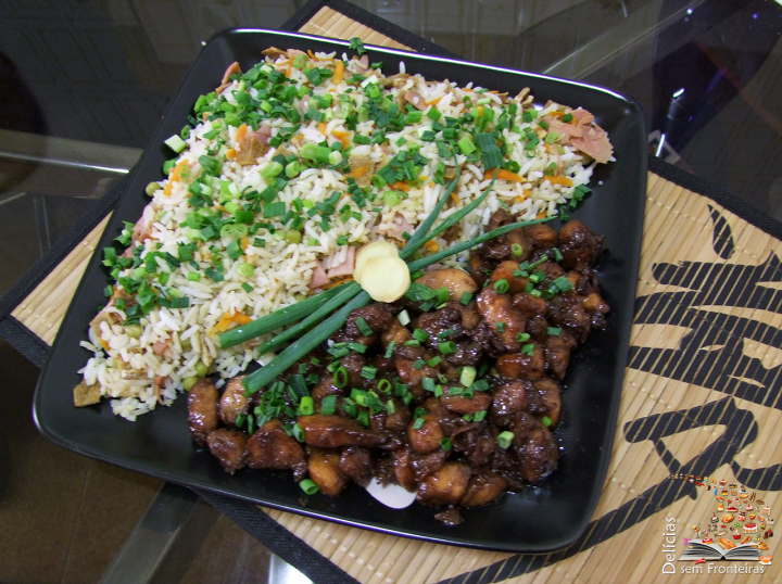 Yakimeshi - Arroz cantonês e Frango Teriyaki