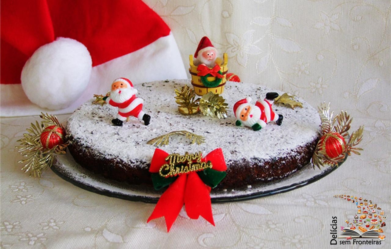 Bolo de frutas de Natal